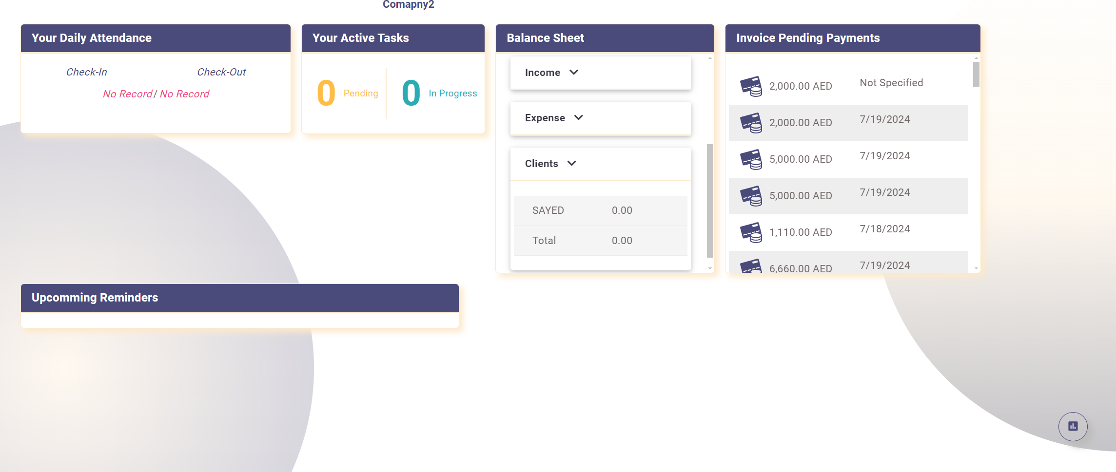 Accounting Dashboard