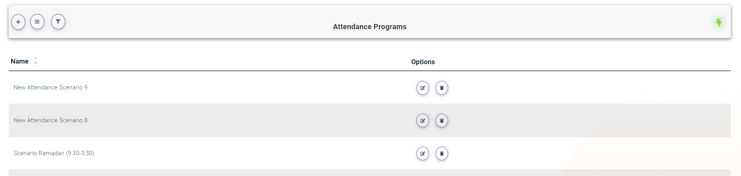 Attendance Programs