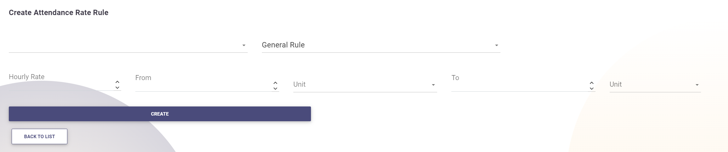 Create Attendance Rate Rule